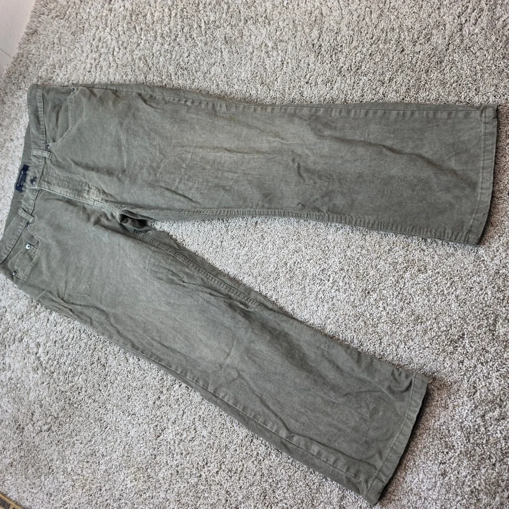 Banana Republic Corduroy Pants Mens 34x30 Olive Green Straight Leg Cotton Casual